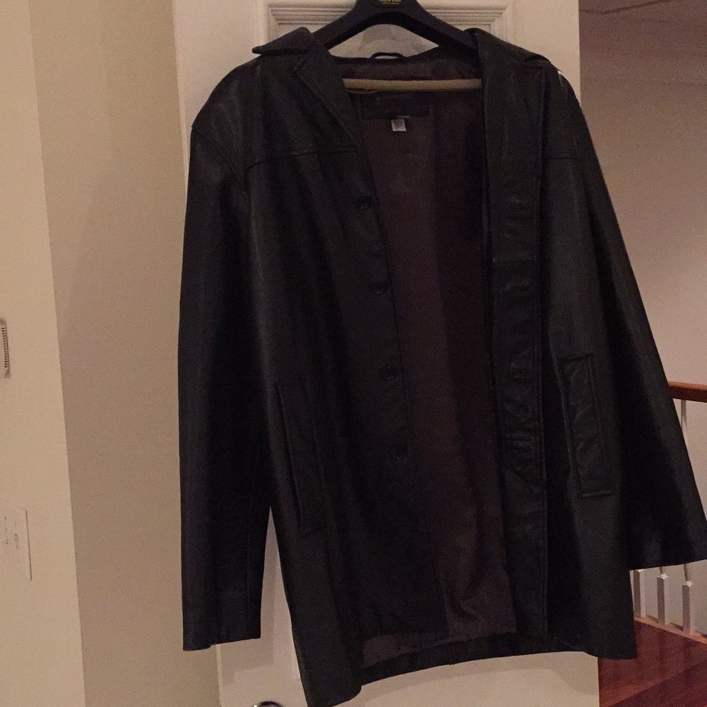 Black Banana Republic leather jacket